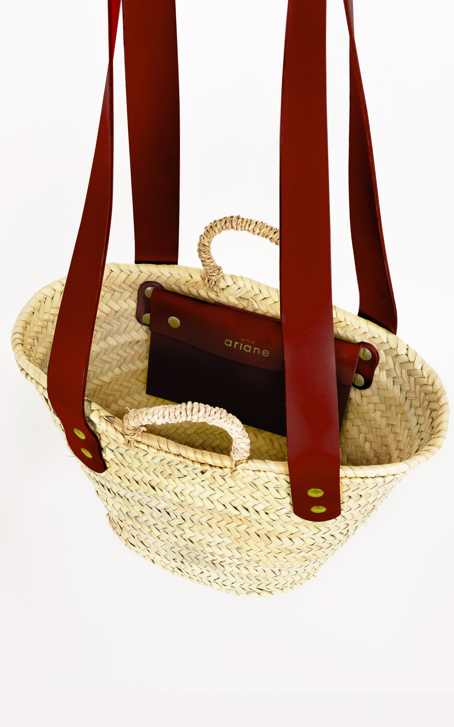 Panier THESEE - Taille S - Anses larges bordeaux