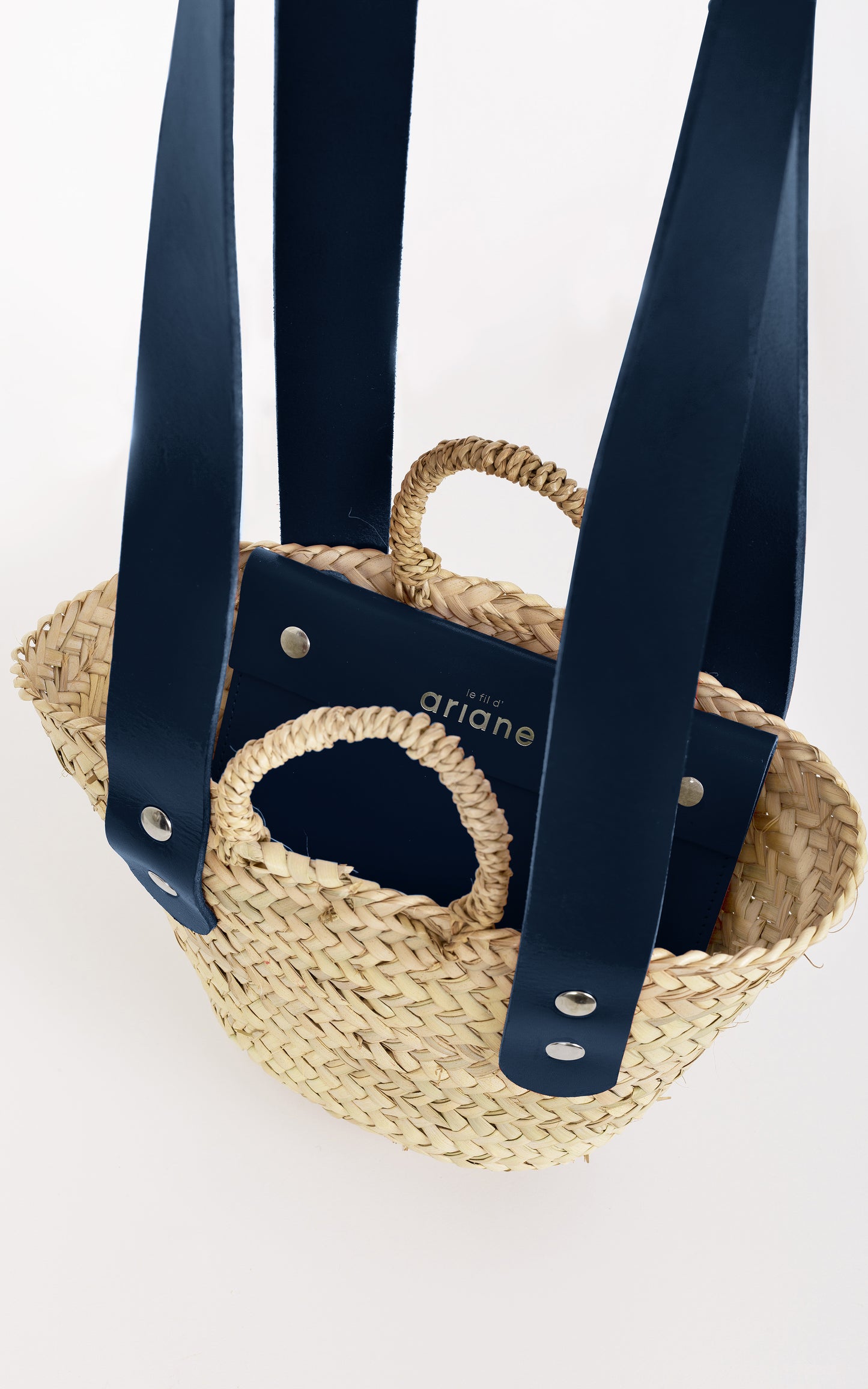 Panier Le mini - Taille XS - Anses larges bleu marine