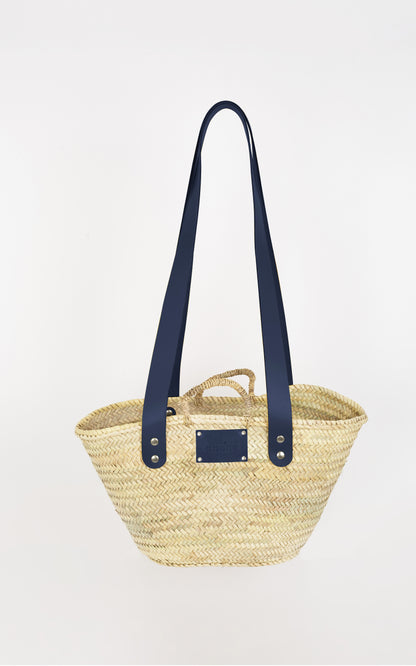 Panier THESEE - Taille M - Anses larges bleu jean