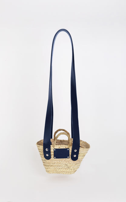 Panier THESEE - Taille XS - Anses larges bleu jean